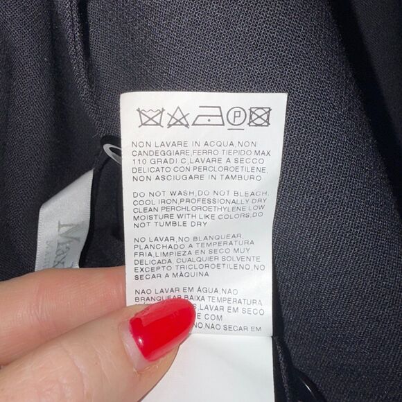 MaxMara Wool 3 Button Blazer - Black 8 - Picture 6 of 6